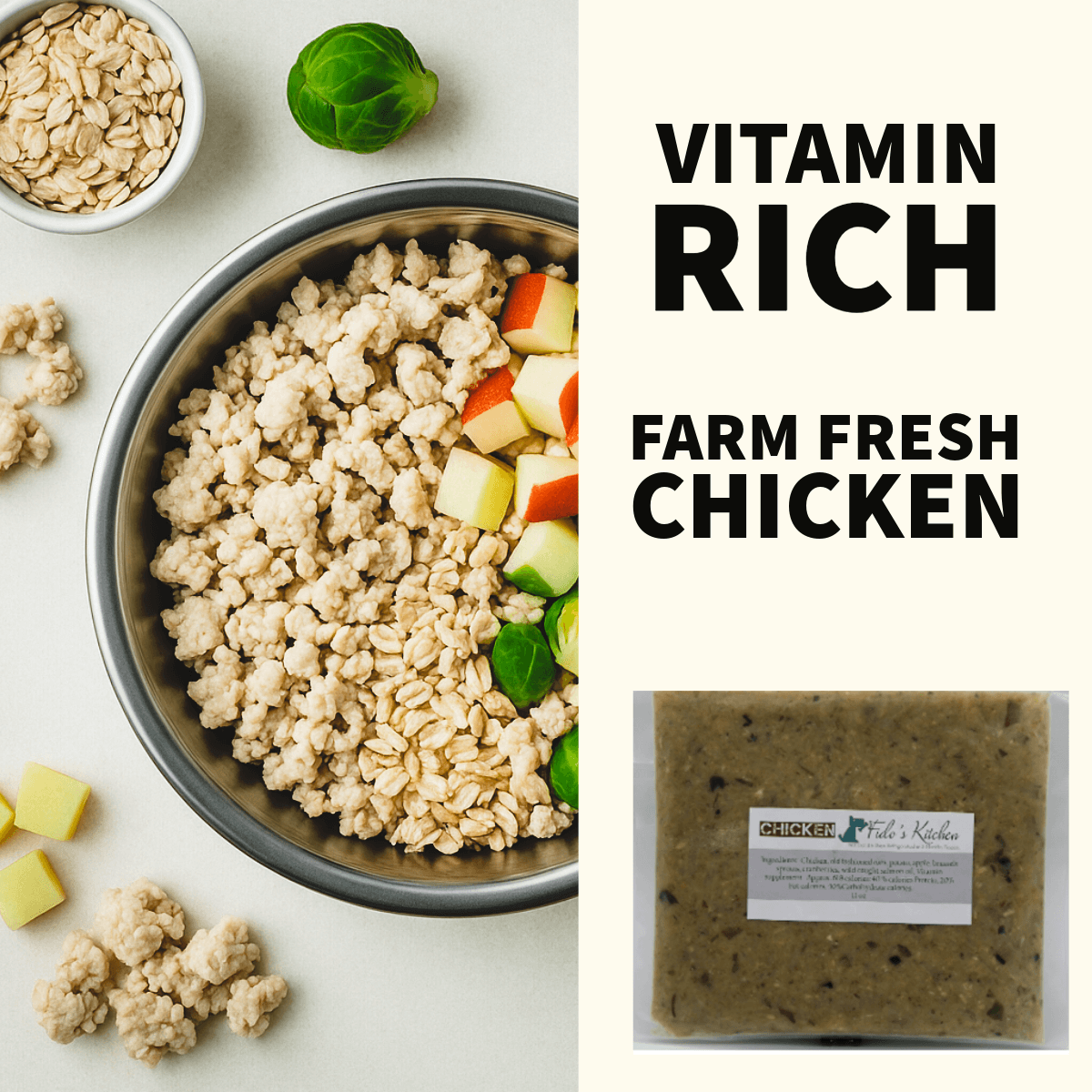 Slow-Cooked Classic Chicken Dog Meal